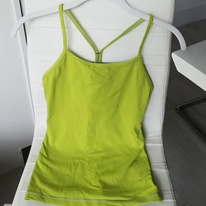 Lululemon🍋 Power Y Tank  size 4 lime green.